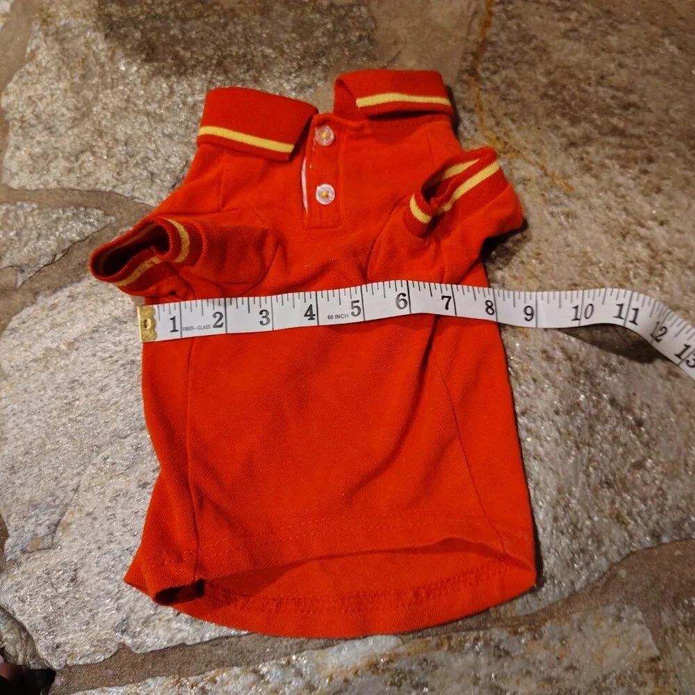 Top Paw Dogs Red Polo Shirt Size Medium Cotton
